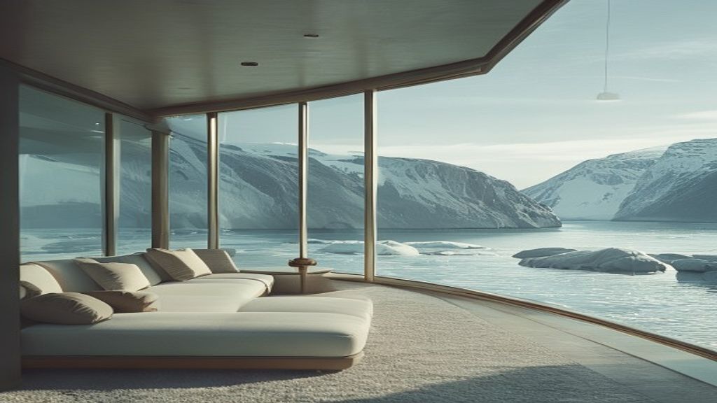 cocoon interior onto glacier